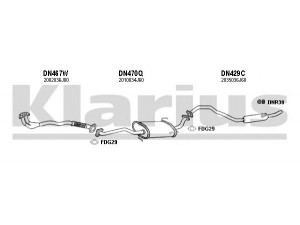 KLARIUS 270374U išmetimo sistema 
 Išmetimo sistema -> Išmetimo sistema, visa