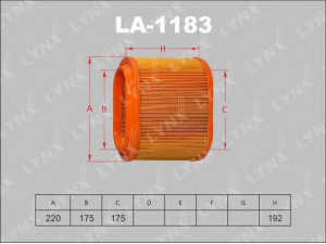 LYNXauto LA-1183 oro filtras 
 Techninės priežiūros dalys -> Techninės priežiūros intervalai
28130-4A001, 28130-4A001