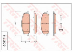 TRW GDB7715 stabdžių trinkelių rinkinys, diskinis stabdys 
 Techninės priežiūros dalys -> Papildomas remontas
92193446