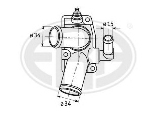 ERA 350238 termostatas, aušinimo skystis 
 Aušinimo sistema -> Termostatas/tarpiklis -> Thermostat
13 38 009, 13 38 097, 24 435 781
