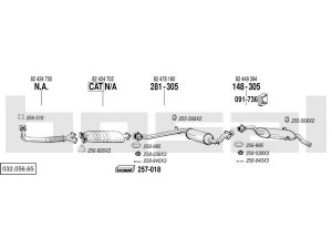 BOSAL 032.056.65 išmetimo sistema 
 Išmetimo sistema -> Išmetimo sistema, visa