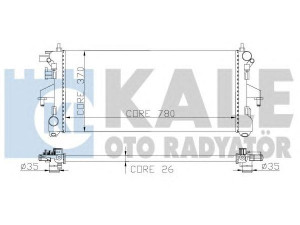 KALE OTO RADYATÖR 285500 radiatorius, variklio aušinimas 
 Aušinimo sistema -> Radiatorius/alyvos aušintuvas -> Radiatorius/dalys
13.623.080.80, 1330.Q2, 1330.Q3