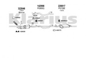 KLARIUS 630793E išmetimo sistema 
 Išmetimo sistema -> Išmetimo sistema, visa