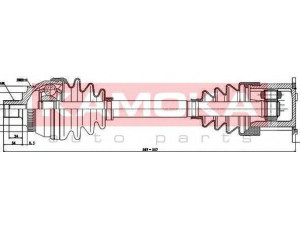 KAMOKA VW1138902 kardaninis velenas 
 Ratų pavara -> Kardaninis velenas
7M3407271, 7M3407271M, 7M3407271N