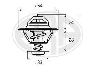 ERA 350079 termostatas, aušinimo skystis 
 Aušinimo sistema -> Termostatas/tarpiklis -> Thermostat
13 38 046, 90 009 956