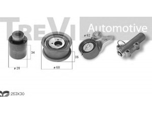 TREVI AUTOMOTIVE KD1396 paskirstymo diržo komplektas 
 Techninės priežiūros dalys -> Papildomas remontas