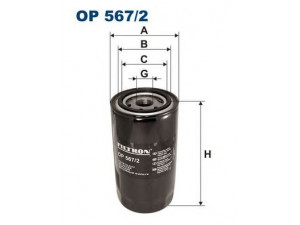 FILTRON OP567/2 alyvos filtras 
 Techninės priežiūros dalys -> Techninės priežiūros intervalai
15209C8600, 15209C8602, 15209G9600