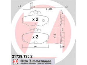 ZIMMERMANN 21729.135.2 stabdžių trinkelių rinkinys, diskinis stabdys 
 Techninės priežiūros dalys -> Papildomas remontas
6485895