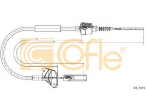COFLE 12.7201 sankabos trosas 
 Dviratė transporto priemonės -> Kabeliai ir tachometro velenaai -> Sankabos trosas
55183097