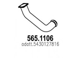 ASSO 565.1106 išleidimo kolektorius 
 Išmetimo sistema -> Išmetimo vamzdžiai
5430127482, 5430127816