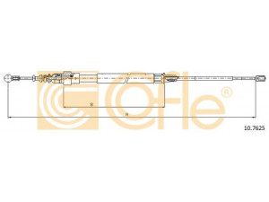 COFLE 10.7625 trosas, stovėjimo stabdys 
 Stabdžių sistema -> Valdymo svirtys/trosai
1T0609721F, 1T0609721G