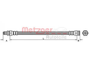 METZGER 4114090 stabdžių žarnelė 
 Stabdžių sistema -> Stabdžių žarnelės
0004163V001000, 0004163V001000000