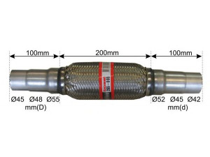 BOSAL 265-005 lanksti žarna, išmetimo sistema