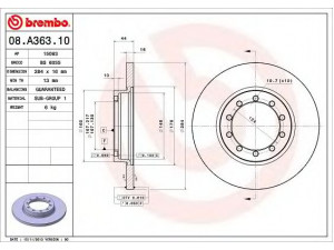 BRECO BS 6055 stabdžių diskas 
 Dviratė transporto priemonės -> Stabdžių sistema -> Stabdžių diskai / priedai
1488311, 8C1V2A315AA