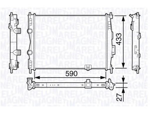 MAGNETI MARELLI 350213136100 radiatorius, variklio aušinimas
