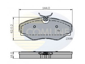 COMLINE CBP01766 stabdžių trinkelių rinkinys, diskinis stabdys 
 Techninės priežiūros dalys -> Papildomas remontas
6025371662