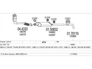 MTS C110832020176 išmetimo sistema 
 Išmetimo sistema -> Išmetimo sistema, visa