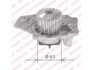 DELPHI WP1102 vandens siurblys 
 Aušinimo sistema -> Vandens siurblys/tarpiklis -> Vandens siurblys
120163, 91511136, 9401201390, 95641148