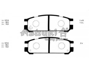 ASHUKI S011-11 stabdžių trinkelių rinkinys, diskinis stabdys 
 Techninės priežiūros dalys -> Papildomas remontas
V9118F005, 0 986 460 984/BOSCH