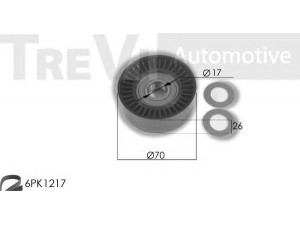 TREVI AUTOMOTIVE KA1157F skriemulių komplektas, V formos rumbuotas diržas 
 Diržinė pavara -> V formos rumbuotas diržas/komplektas -> Cilindrų komplektas