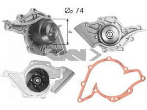 SPIDAN 91284 vandens siurblys 
 Aušinimo sistema -> Vandens siurblys/tarpiklis -> Vandens siurblys
077121004, 077121004A, 077121004AX