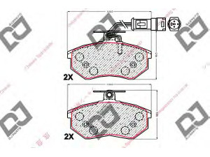 DJ PARTS BP1889 stabdžių trinkelių rinkinys, diskinis stabdys 
 Techninės priežiūros dalys -> Papildomas remontas
443398151F, 443698151F, 443698151H