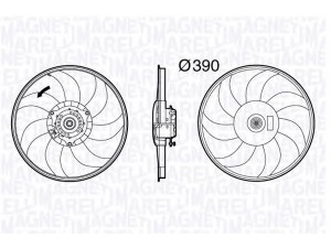MAGNETI MARELLI 069422589010 ventiliatorius, radiatoriaus 
 Aušinimo sistema -> Radiatoriaus ventiliatorius
1 341 051, 13 331 013, 13331013