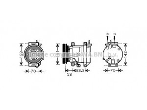AVA QUALITY COOLING DWK080 kompresorius, oro kondicionierius 
 Oro kondicionavimas -> Kompresorius/dalys
96291294, 96394569, 96460070