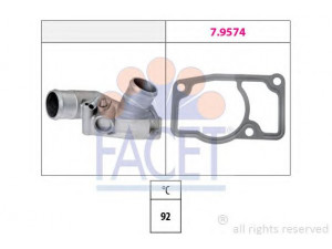 FACET 7.8664 termostatas, aušinimo skystis 
 Aušinimo sistema -> Termostatas/tarpiklis -> Thermostat
13 38 017, 24 447 862