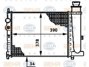 HELLA 8MK 376 719-581 radiatorius, variklio aušinimas 
 Aušinimo sistema -> Radiatorius/alyvos aušintuvas -> Radiatorius/dalys
1300.L6, 1300.N1, 1300.N2, 1331.RC
