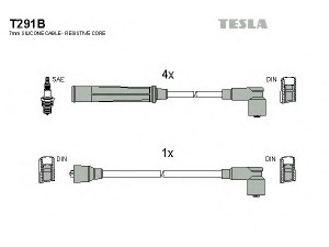 TESLA T291B uždegimo laido komplektas 
 Kibirkšties / kaitinamasis uždegimas -> Uždegimo laidai/jungtys
5967.84, 5967.J7
