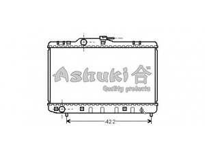 ASHUKI T550-12 radiatorius, variklio aušinimas 
 Aušinimo sistema -> Radiatorius/alyvos aušintuvas -> Radiatorius/dalys
16400-11350, 16400-11350/11750
