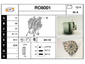SNRA RO8001 kintamosios srovės generatorius