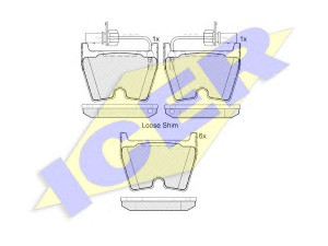 ICER 182113 stabdžių trinkelių rinkinys, diskinis stabdys 
 Techninės priežiūros dalys -> Papildomas remontas
3D0 698 151 A, 420 698 151 C, 420 698 151 D