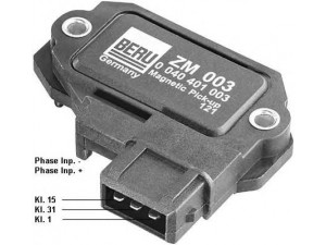 BERU ZM003 uždegimo jungiklis 
 Kibirkšties / kaitinamasis uždegimas -> Uždegimo modulis/valdymo blokas
594545, 594555, 94531304, 9453130480