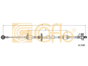 COFLE 12.7299 trosas, neautomatinė transmisija 
 Transmisija -> Neautomatinė pavarų dėžė -> Transmisijos valdymas
55193624, 55238836