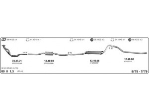 IMASAF 504000085 išmetimo sistema 
 Išmetimo sistema -> Išmetimo sistema, visa