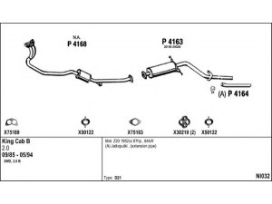 FENNO NI032 išmetimo sistema 
 Išmetimo sistema -> Išmetimo sistema, visa