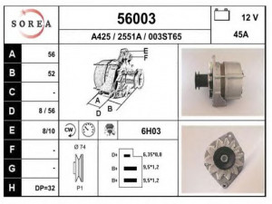 EAI 56003 kintamosios srovės generatorius
068903017A, 068903017AX, 068903025J
