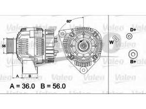 VALEO 437511 kintamosios srovės generatorius
0091543102, 009154310280, 91543102