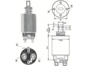 MAGNETI MARELLI 940113050279 solenoidinis jungiklis, starteris
S1262