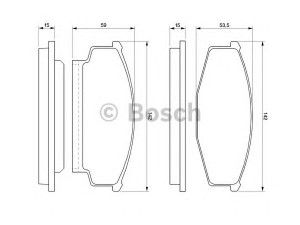 BOSCH 0 986 424 261 stabdžių trinkelių rinkinys, diskinis stabdys 
 Techninės priežiūros dalys -> Papildomas remontas