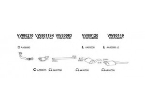 VENEPORTE 800225 išmetimo sistema 
 Išmetimo sistema -> Išmetimo sistema, visa