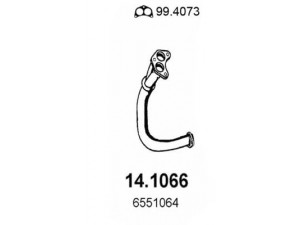 ASSO 14.1066 išleidimo kolektorius 
 Išmetimo sistema -> Išmetimo vamzdžiai
1503671, 6551057, 6551064, 6812208
