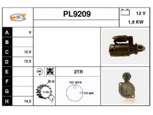 SNRA PL9209 starteris
130939701, 1170048, B1R12X18H7622