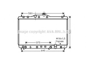 AVA QUALITY COOLING HDA2173 radiatorius, variklio aušinimas 
 Aušinimo sistema -> Radiatorius/alyvos aušintuvas -> Radiatorius/dalys
19010P5A003, 19010P5A013