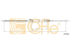 COFLE 10.9022 trosas, stovėjimo stabdys 
 Stabdžių sistema -> Valdymo svirtys/trosai
6R0609721H