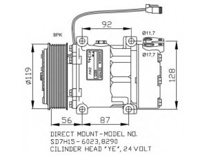 NRF 32703G kompresorius, oro kondicionierius 
 Oro kondicionavimas -> Kompresorius/dalys
10570893, 1853081, 1888033, 570893