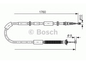 BOSCH 1 987 482 239 trosas, stovėjimo stabdys 
 Stabdžių sistema -> Valdymo svirtys/trosai
51808304, 51808304