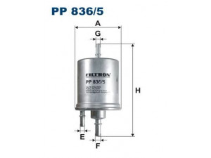 FILTRON PP836/5 kuro filtras 
 Techninės priežiūros dalys -> Papildomas remontas
4F0201511B, 4F0201511D, 4F0201511D